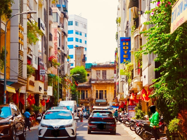 The streetscape of Ho Chi Minh